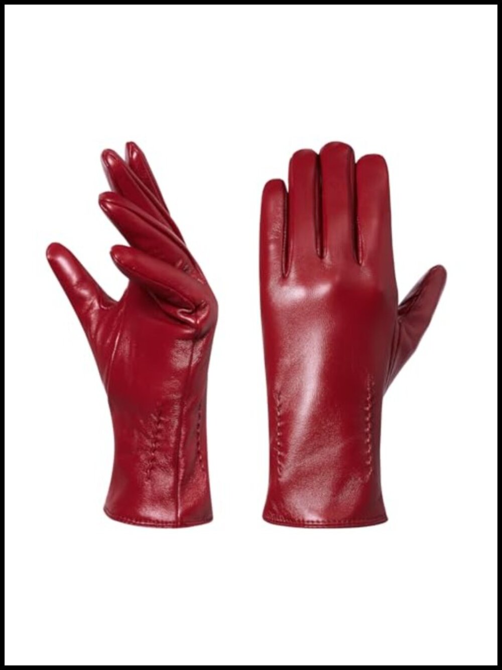 Womens Winter Leather Gloves Touchscreen Warm Wool Lined Texting Driving